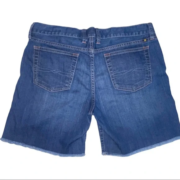 Lucky Brand Abbey Frayed Hem Shorts Blue Jean Denim Mid Rise / 29W - Picture 4 of 6